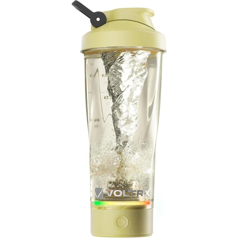 VOLTRX Premium Electric Protein Shaker Bottle, Made with Tritan - BPA Free - 24 oz Vortex Portable Mixer Cup/USB C Rechargeable Shaker Cups for Protein Shakes