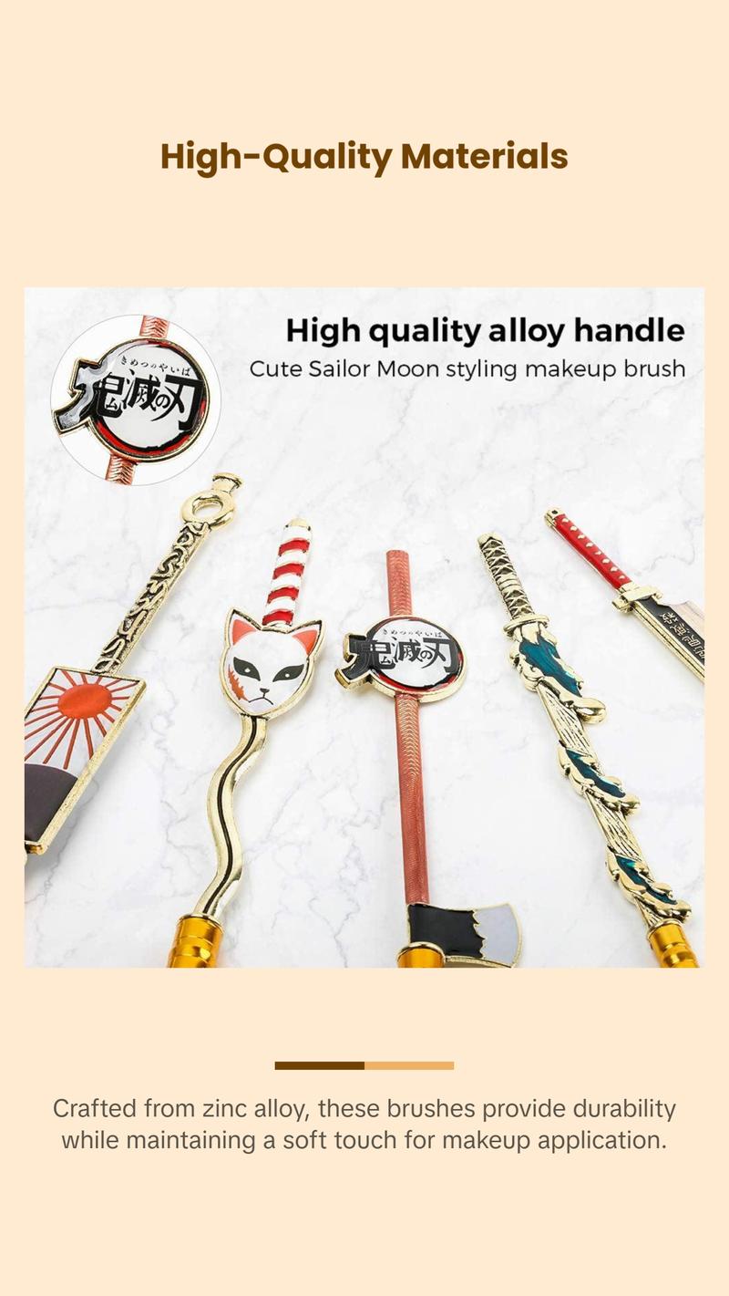 5Pcs Nezuko Makeup Brush Set