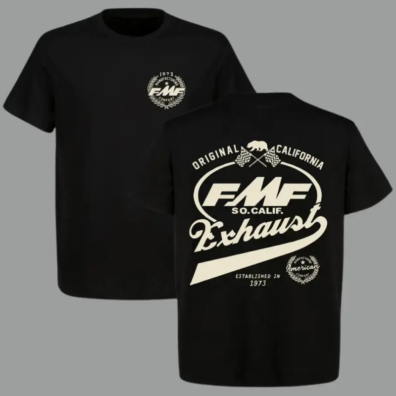 Men's 100% Cotton Vintage 1973 Retro Motocross Graphic Short-Sleeve Tee - Menswear Casual Sports & Outdoor Streetwear Top