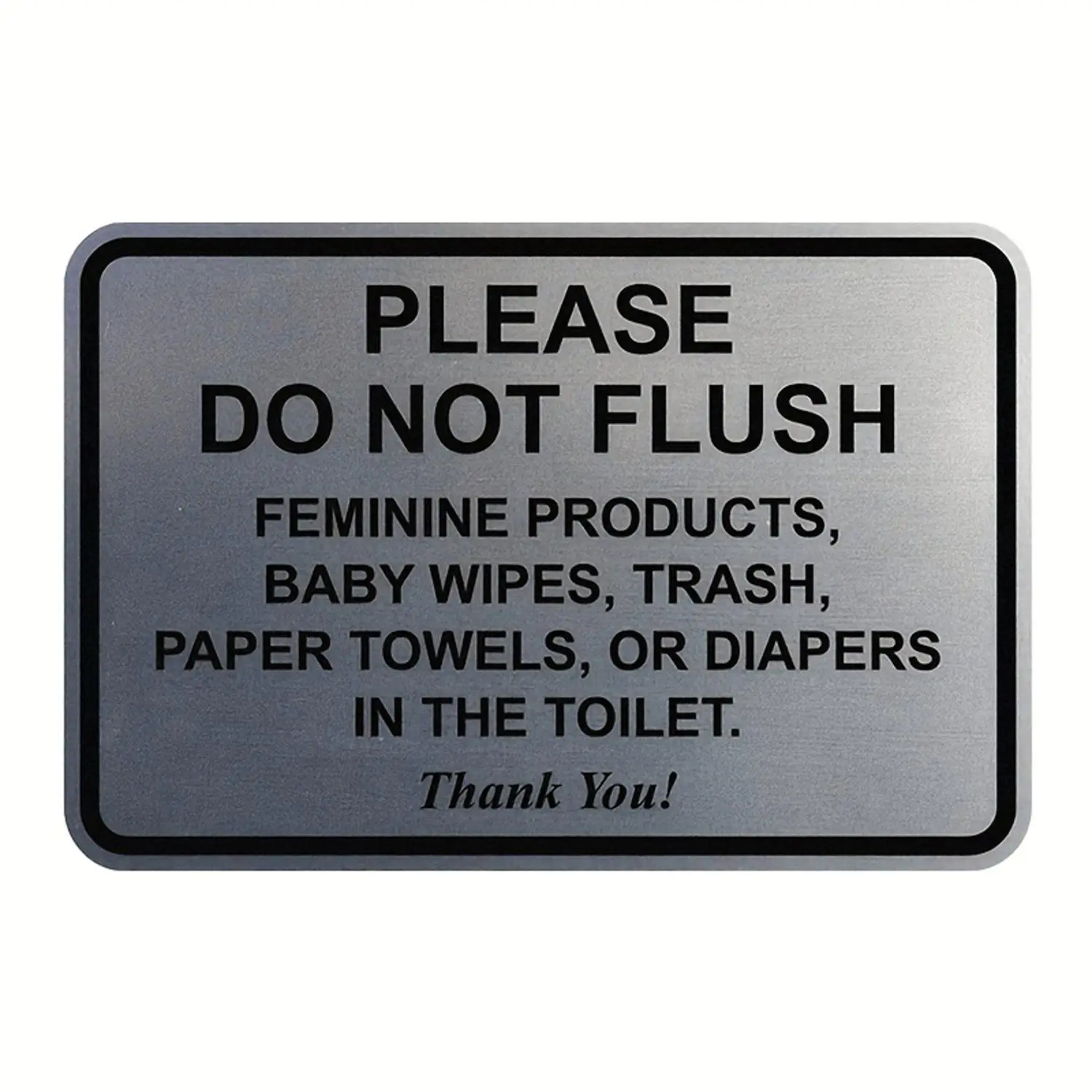 Vintage "Please Do Not Flush" Bathroom Sign - Laser-Engraved Iron Metal, Durable ABS Plastic - 12.0x8.0in Wall-Mounted Toilet Etiquette Reminder - Nodrill Installation, No Power Needed - Home Restroom Decor