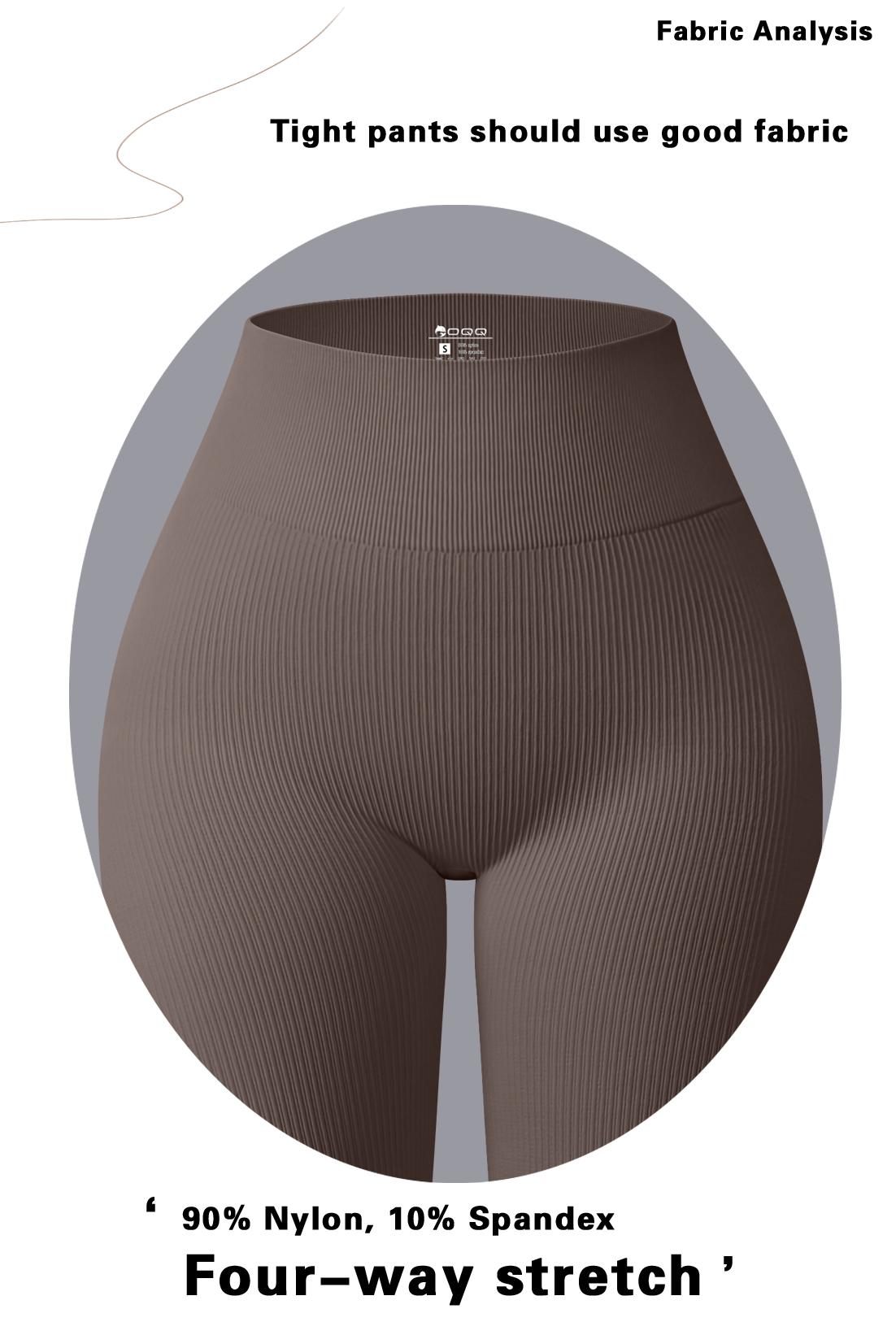 OQQ Women's bootcut Pants Ribbed Seamless Workout High Waist Bell Bottoms Flare Leggings