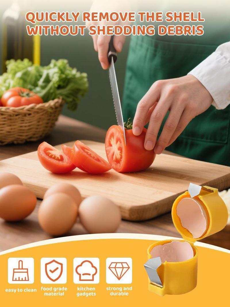 Stainless Steel Egg Opener Set – Crack, Cut, and Separate Eggs Easily, 3PCS Kitchen Tool Stainless Steel Egg Opener Set – Crack, Cut, and Separate Eggs Easily, 3PCS Kitchen Tool
