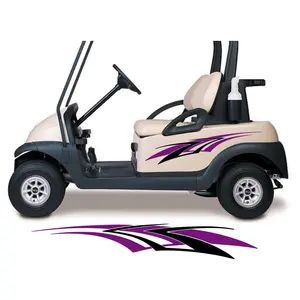 Two-Tone Golf Cart Decals – Dual Color Racing Stripes