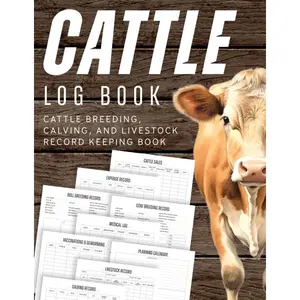 Cattle Log Book: Cattle Breeding, Calving, and Livestock Record Keeping Book Paperback – November 28, 2023