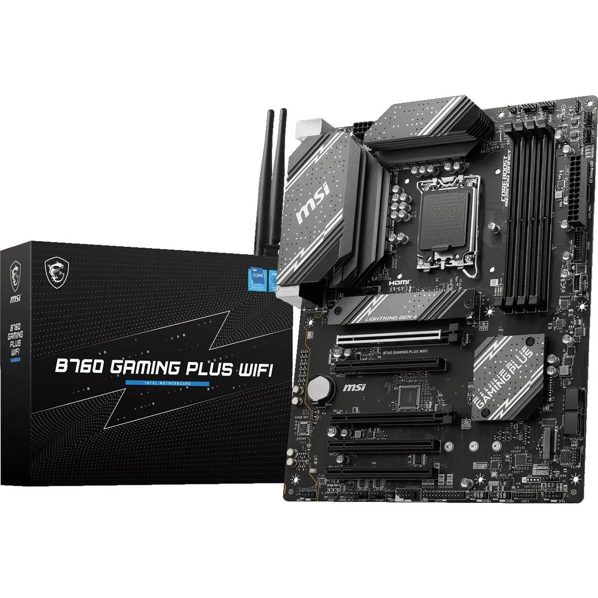 MSI B760GPWIFI Pro ATX DDR5 Gaming Computer Motherboard - Black, Realtek-Enabled, 2.5G LAN, Wi-Fi 6E, DisplayPort Compatible, High-Speed I/O, 13th Gen Support, 1x USB 3.2 Gen1 Type-C, RAID 5, Server-Grade PCB, DDR5, PC Motherboard for Gaming PC, Computer