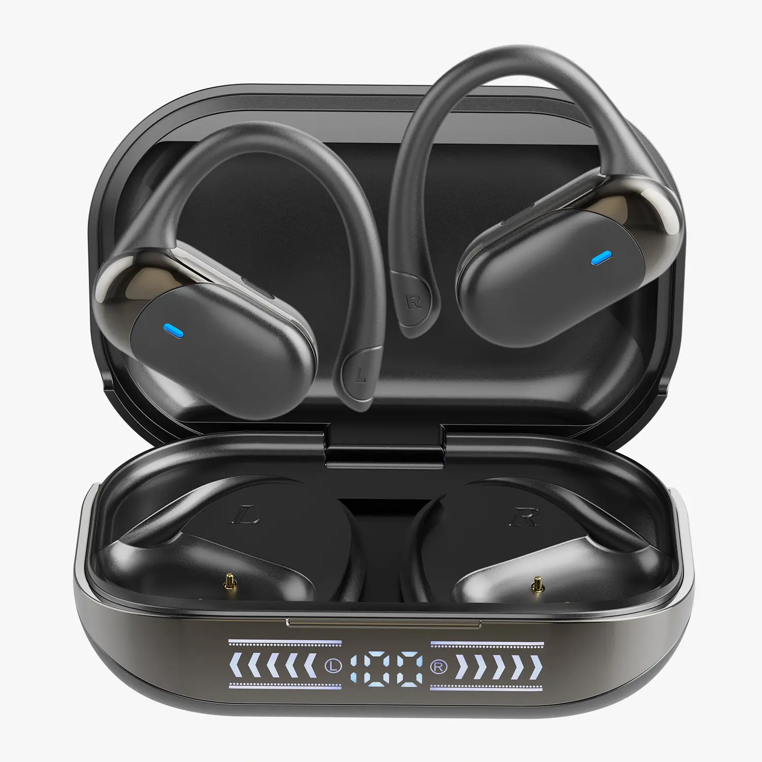 AI Translation Wireless Earbuds - Bluetooth Headset, Wearable Tech, App-Connected, 144-Language Real-Time Translation, Music/Call Audio Electronics (Black)