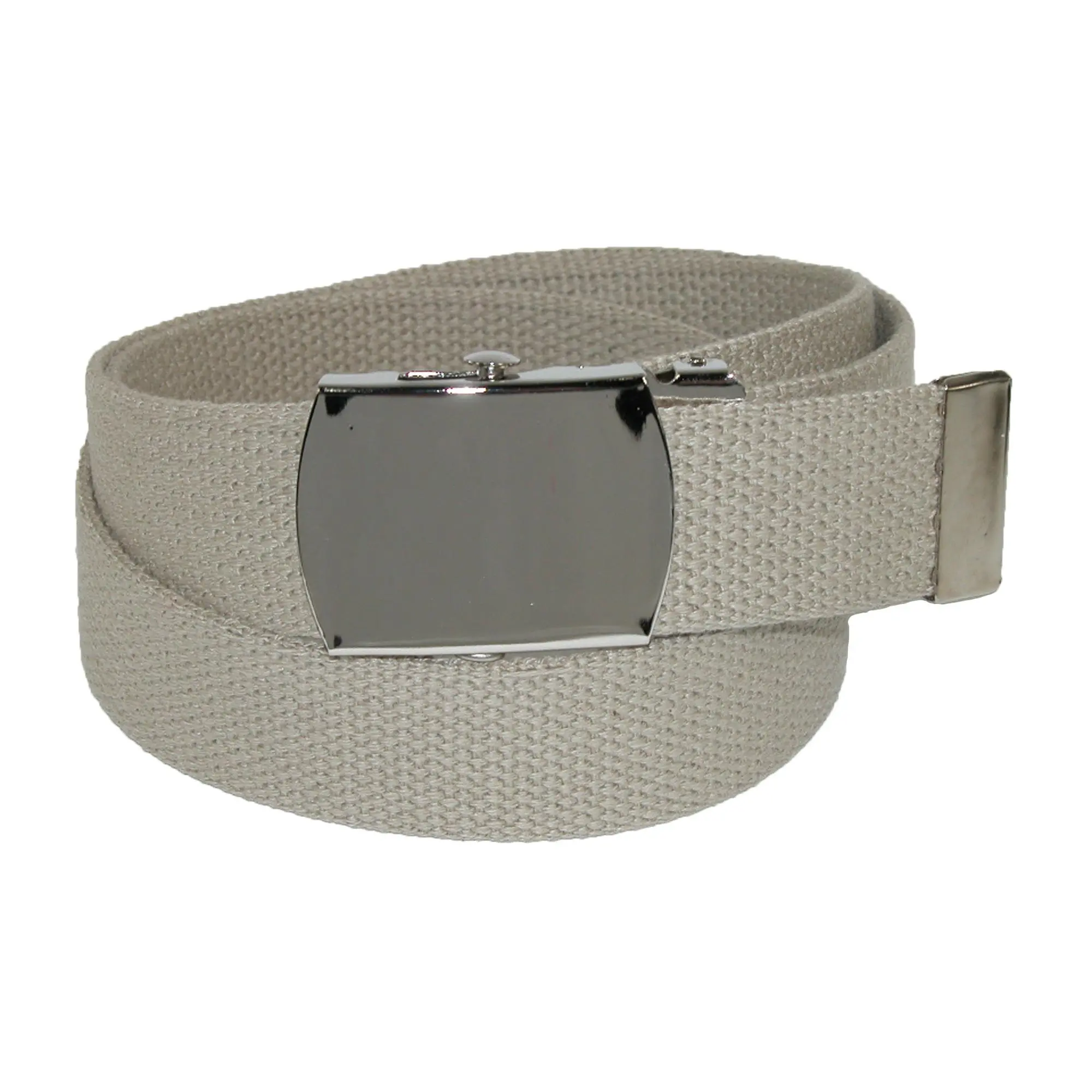 CTM Cotton Adjustable Belt with Nickel Buckle Unisex Casual Web Belt, Removable Buckle Belts