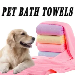 Pet Bath Towel Bathroom Towels Super Absorb Soft Comfort Drying Dogs and Cats Towels Soft Fiberdog Bath Towel Pets Bath Supplies