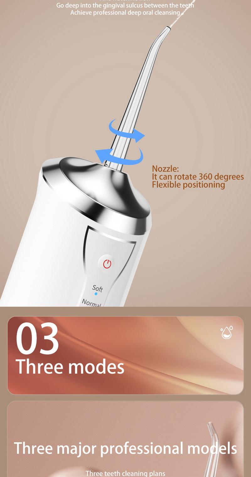 valentine gifts Rechargeable Water Flosser, Cordless DentalFlosser, Portable Oral Irrigator with 4 Counts JetTips, Waterproof Teeth Cleaner, 3 Modes Teeth~anina Toolfor Home & Travel #ToP Picks