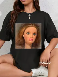 100% Cotton Funny Disgusting Doll face Meme T-Shirt