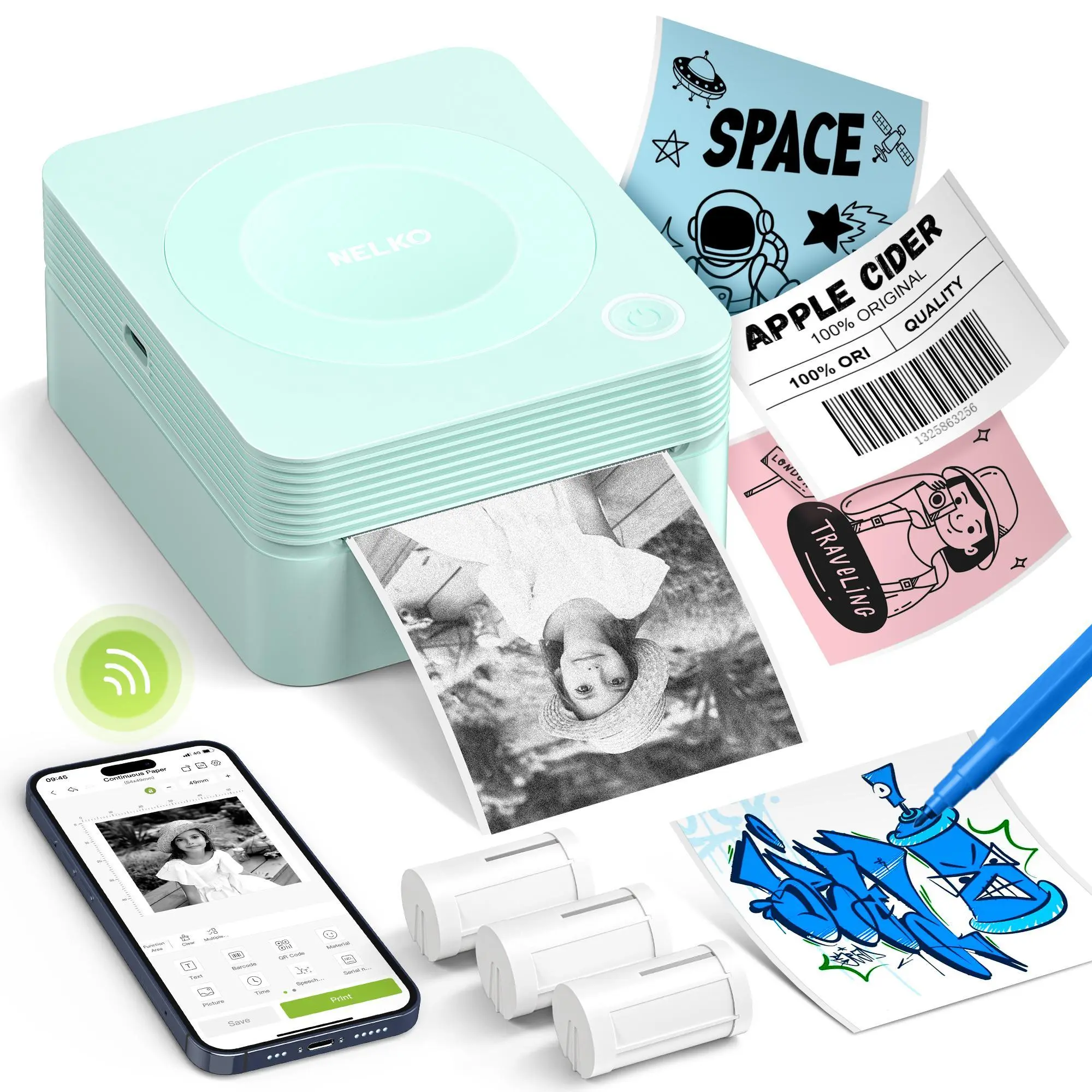 PM230  Green+3 Roll Tape