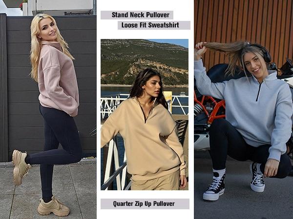 Zeagoo Live Womens Oversized Sweatshirts Half Zip Pullover 2024 Fall Trendy Fashion Outfits Drop Shoulder Tunic Pullover Tops Christmas Hoodie Baggy Zeagoo Live Womens Oversized Sweatshirts Half Zip Pullover 2024 Fall Trendy Fashion Outfits Drop Shoulder Tunic Pullover Tops Christmas Hoodie Baggy