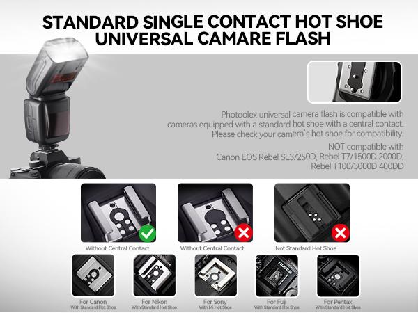 PHOTOOLEX FK300 Camera Flash Speedlite for Photography, GN33 Universal DSLR Flash with 270° Swivel & 90° Tilt Head, 8 Power Levels, 0.1–5s Recycle, M/S1/S2 Optical Slave, Portable Flash for Canon Nikon Sony Fujifilm Olympus Cameras