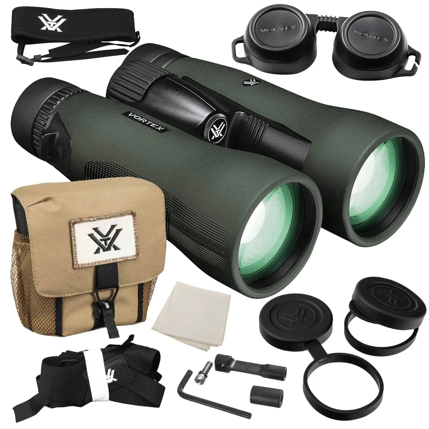Vortex Optics Diamondback HD Original Binocular (DB-218) - 15x56 High Definition Binoculares, Camping Binoculars for Sports & Outdoor Activities, High Definition Binoculars