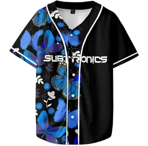 Subtronics Baseball Jersey Women Men Short Sleeve T-shirt Casual Streetwear