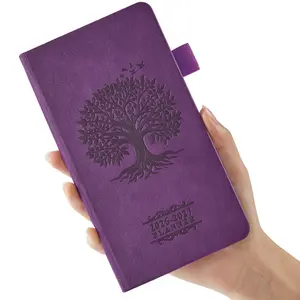 2026-2027 Pocket Planner/Calendar, Jul 2026 - Jun 2027 Weekly & Monthly Small Academic Planner With Month Tabs, Tree Of Life Embossed Cover, 3.8" X 7" A6 Agenda Planning Book For Students & Teachers