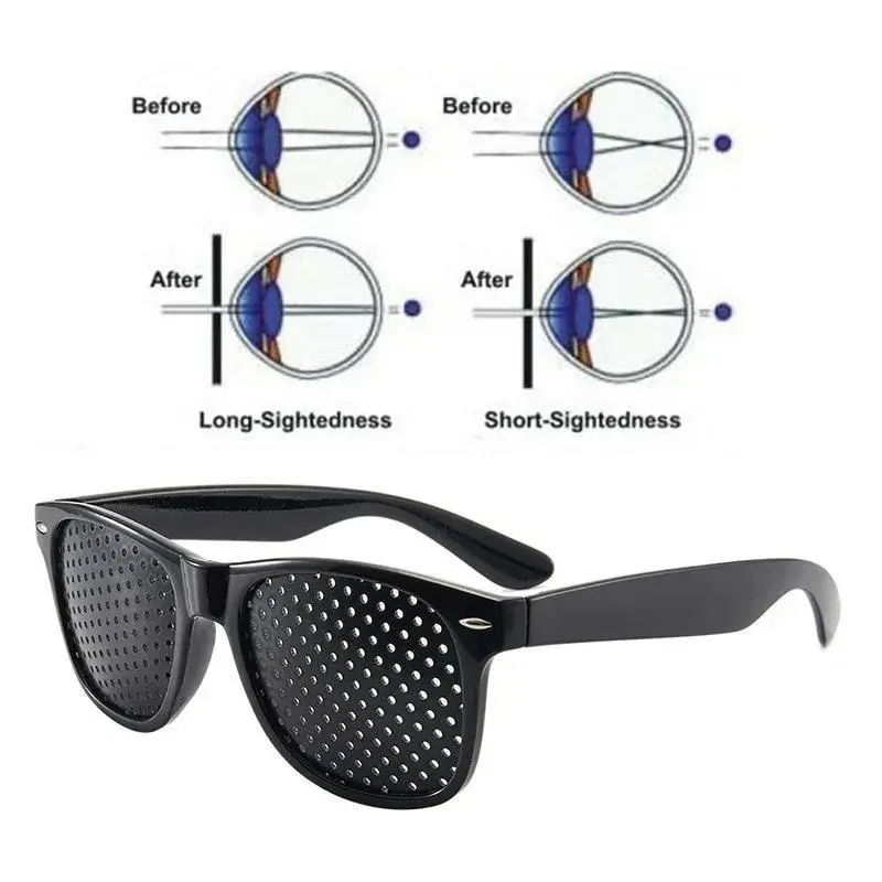 Unisex Pinhole Glasses Anti-Myopia Astigmatism GlassesMen's Women's Vision Improvement Strabismus CorrectionFatigue Glasses