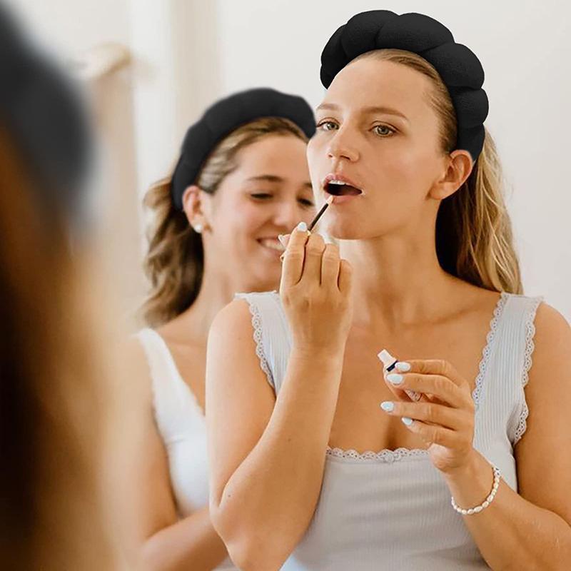 AWAYTR 4Pcs/Set Wash Face Wristband Hair Scrunchie Headbands Set Waterproof Spa Bathroom Accessories for Women Girls AWAYTR 4Pcs/Set Wash Face Wristband Hair Scrunchie Headbands Set Waterproof Spa Bathroom Accessories for Women Girls