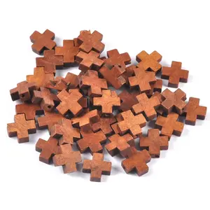 50 Pieces Wooden Cross Charms for Jewelry Bracelet and Necklace Making