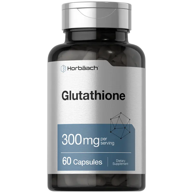 Horbaach Glutathione Supplement | 300mg | 60 Capsules | Non-GMO & Gluten Free | Reduced Form