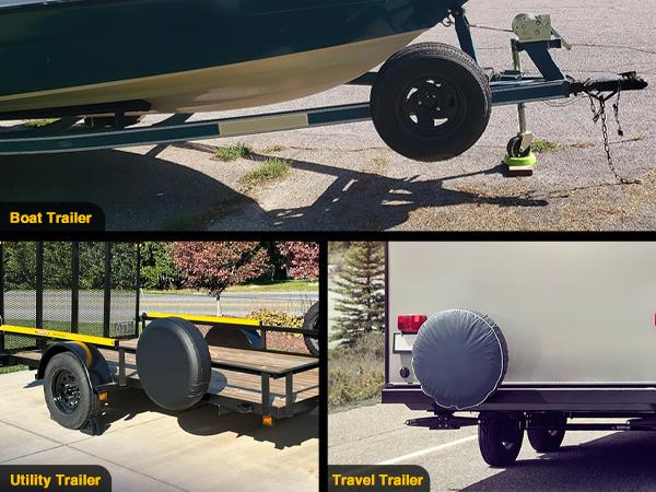 Nilight Spare Tire Carrier 3-Nuts Design Boat Trailer Carrier Bracket Utility Trailer Accessories Fits 4 & 5 & 6 Lugs Trailer Wheels on 4" 4.5'' 4.75'' 5'' 5.5''and 6''Bolt Patterns 150 Lbs