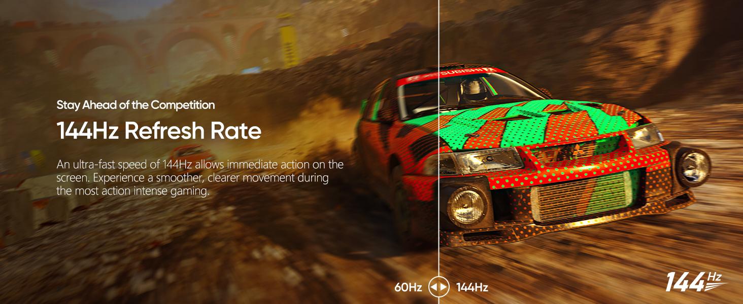 ARZOPA 16.1'' 144Hz Portable Monitor with Adjustable Foldable Kickstand, 100% sRGB 1920×1080P Full HD HDR 144HZ Portable Game Monitor, Ultra Slim - Eye Protection-External Second Screen Travel Monitor for Laptop/PC/Mac/PS3/4/5/Xbox Gift Ideas - Z1FC