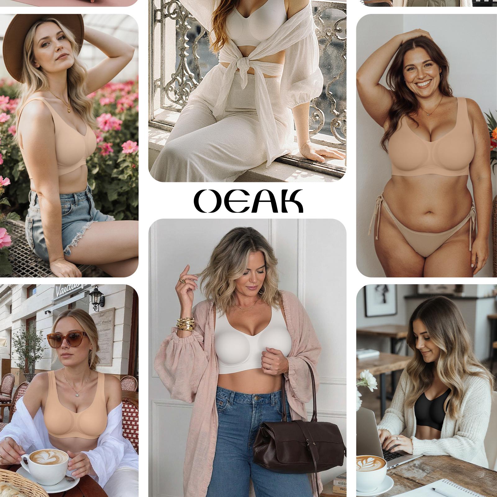 OEAK Women Wirefree Bras Seamless Push Up Pullover Bra Full Coverage No Underwire Everyday Bra Comfortable Wireless Bralettes