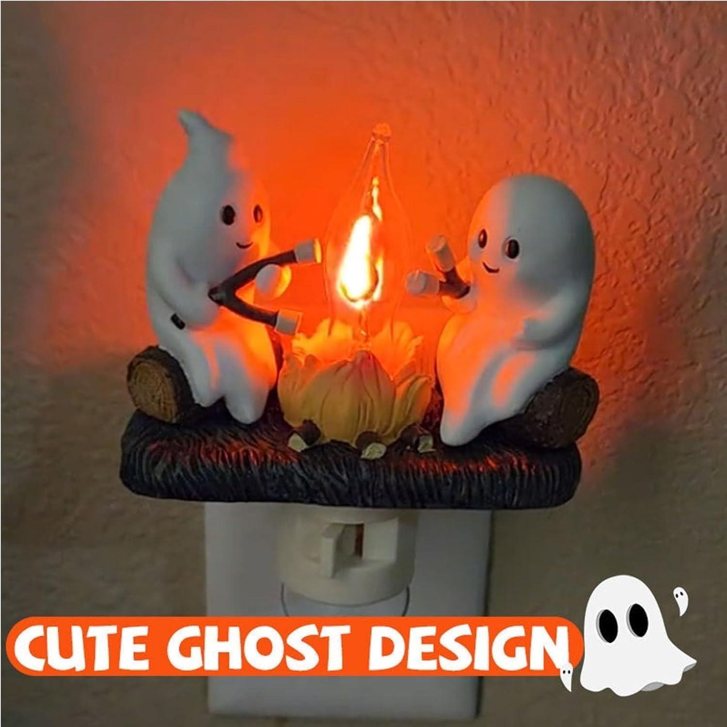 【FaddishDeal】Ghost Flame flickering glow-in-the-dark,  flame simulated night light, synthetic fireplace night light that can be inserted into the wall.