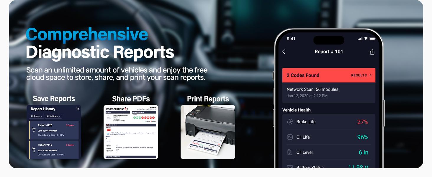 BLCKTEC 460T OBD2 Scanner with 12 Reset Services, scan Engine/ABS/SRS/Transmission, Oil/TPMS/EPB/SAS/DPF Reset, ABS Bleeding, Auto VIN, Free updates