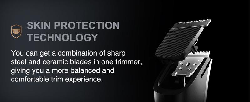 Body Trimmer, Versatile Hair Clipper with Adjustable Guide Comb and Ceramic Blade Heads, Waterproof Groin Hair Trimmer for Optimal  Hygiene, Rechargeable Electric Razor in Sleek Black Design