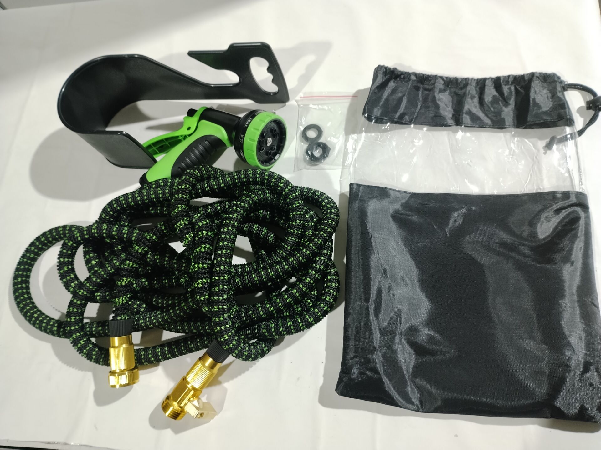 25/50/75/100FT Expandable Garden Hose, Water Pipe With 10-Function Nozzle, Additional Strength 2500D, Durable Flexible Water Pipe Without Kink, 3/4" Solid Fittings, Outdoor Tools