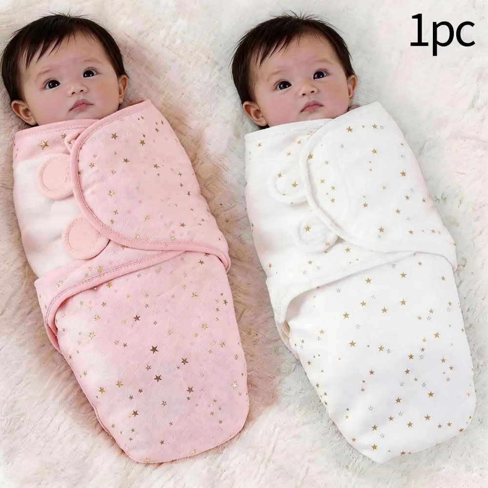 Baby Swaddle Blanket, High-End Newborn Sleep Bag, Infant Sleep Sack, Sleep Sack, Star Print, Cross Wrap Hook Closure, Warm and Comfortable, Essential Baby Gift!