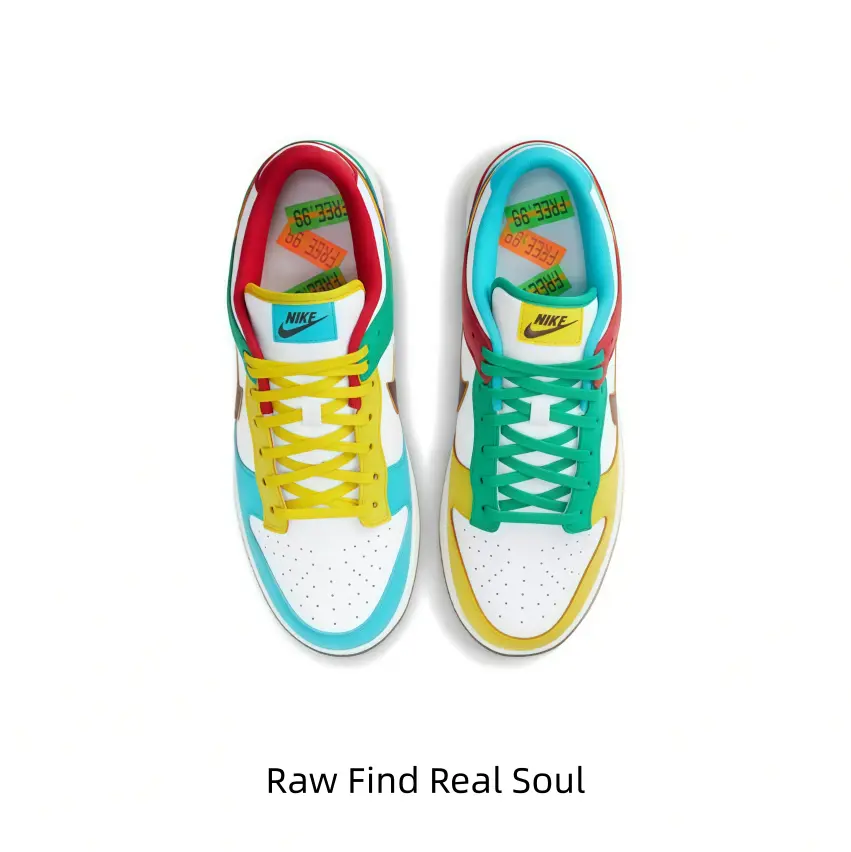Trendy Retro Streetwear Low Top Casual Shoes Bright Multi Panel Color Block Design Durable Gum Outfit Matching Daily Sneakers For Men Women