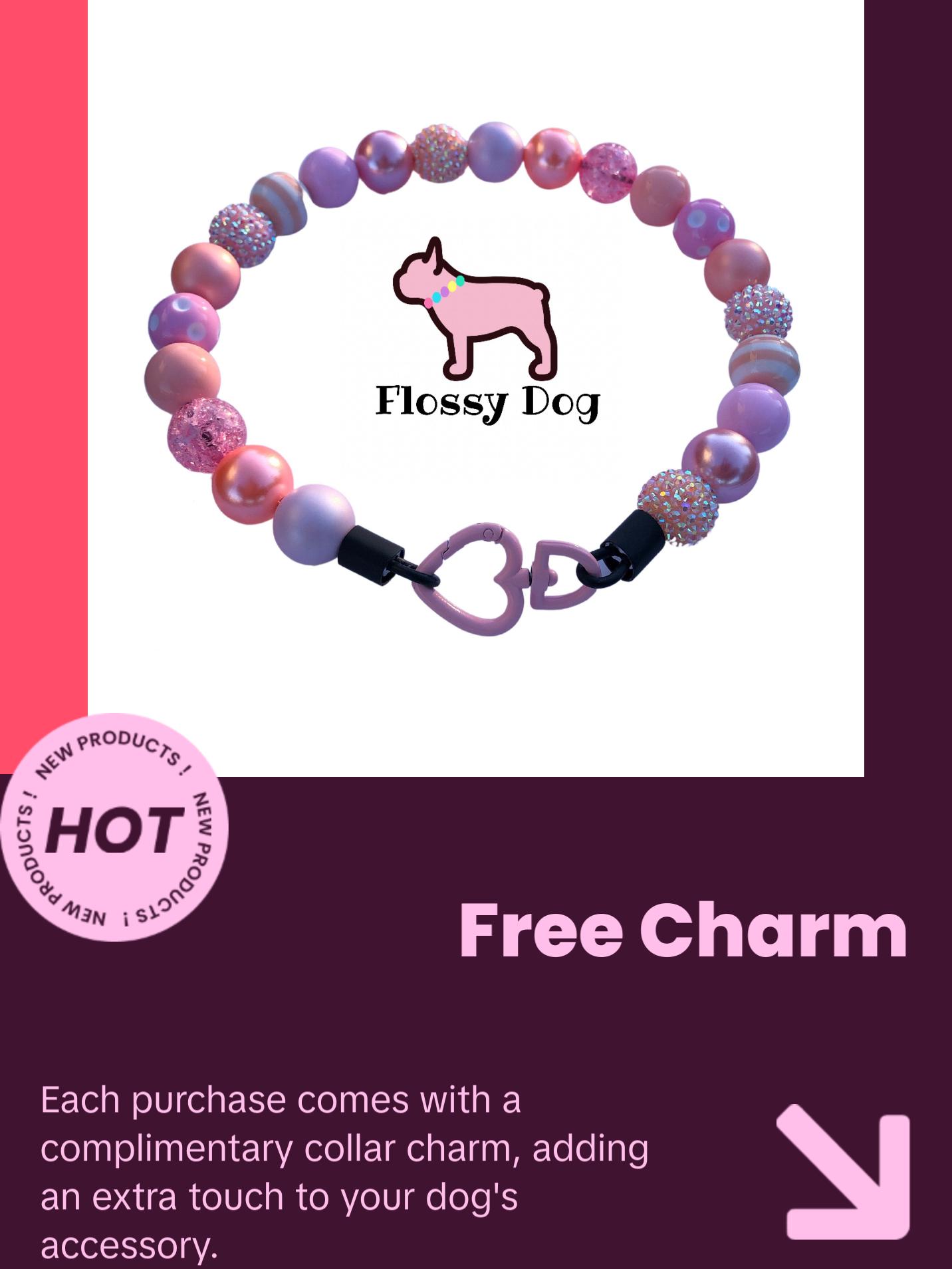 Peachy Pink Beaded Dog Collar | Custom  | Durable Dog Necklace | Coral & Light Pink Bead Collar for Dogs | Puppy Pearls | Pearl Collar