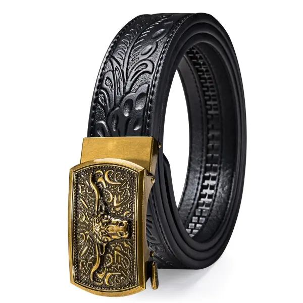 Ailisus Mens Belt Leather Easy Release Ratchet Belt for Business Casual Dress Belt with Adjustable Buckle For Mens Festival Gift SpringStatements Ailisus Mens Belt Leather Easy Release Ratchet Belt for Business Casual Dress Belt with Adjustable Buckle For Mens Festival Gift SpringStatements