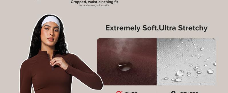 BRXL【Discount for live】Womens Half Zip Cropped Jacket BBL Workout Jacket Lightweight Athletic Pullover Sculpting Fit Ribbed Trim Running Yoga Gym Wear Moisture Wicking Stretch Fabric for Training-brxl-1