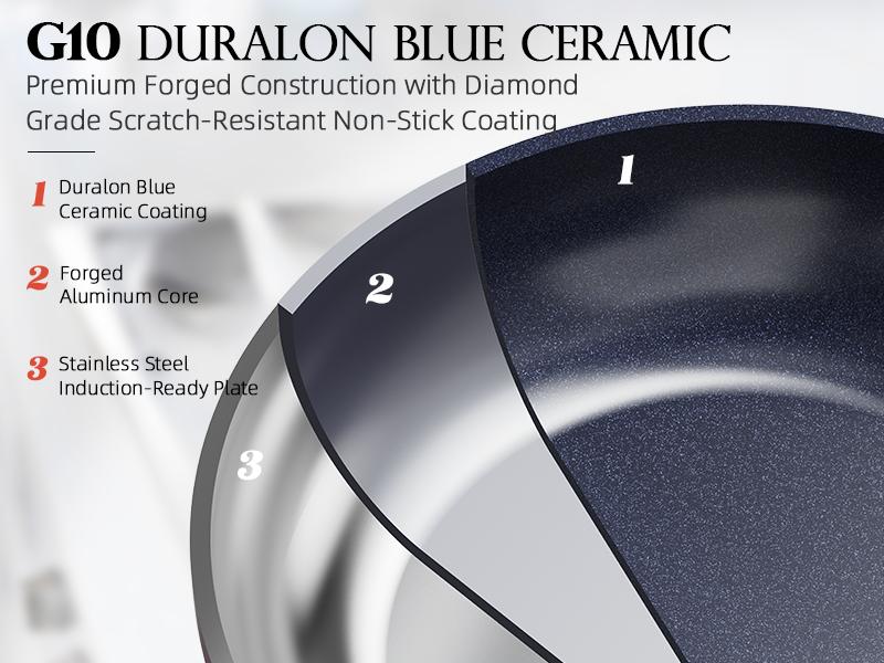 Deluxe PFAS-Free Ceramic Non-Stick Cookware That Doesn’t Peel or Burn Food (13-Piece Set)