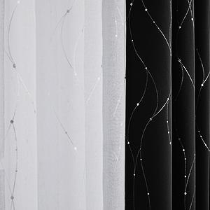 Deconovo Blackout Curtains (2 Panels) Grommet Dots Pattern for Bedroom, Living Room - Thermal Insulated Window Curtains lightblocking curtains