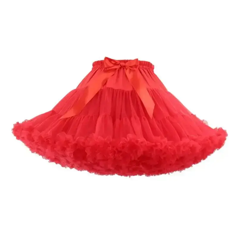 Womens 3-Layered Pleated Tulle Petticoat White Black Pink RedTutu Puffy Party Cosplay Skirt Womenswear Bottom Cute Maxi Basic Minimalist Womens 3-Layered Pleated Tulle Petticoat White Black Pink RedTutu Puffy Party Cosplay Skirt Womenswear Bottom Cute Maxi Basic Minimalist