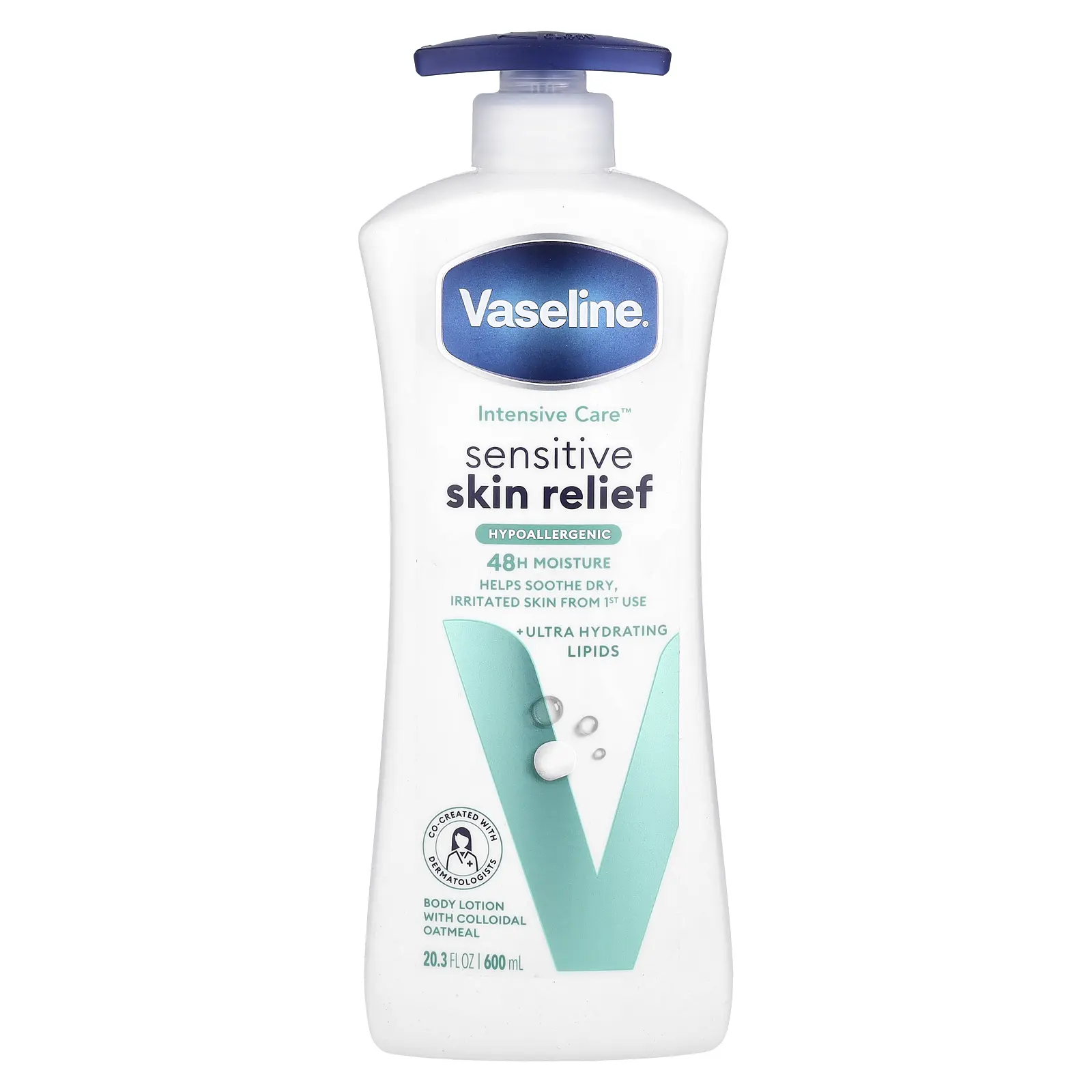 Vaseline Intensive Care™, Sensitive Skin Relief Body Lotion, Fragrance Free, 20.3 fl oz (600 ml)
