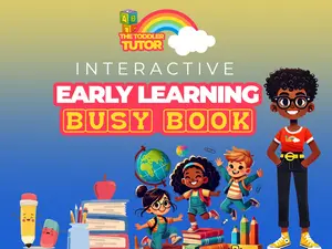 The Toddler Tutor Interactive  Early Learning Busy Book,Preassembled,Interactive “3 ways” that puts a teacher in your child’s hands,25+ activities, Dry erase pages,Preschool/Kindergarten readiness resource,Montessori toy 3 and up, Autism sensory toy