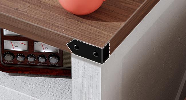 HOOBRO Farmhouse End Table with Charging Station, 23.6" Large End Tables for Living Room, Sofa Side Table with Barn Door, Wooden Square Nightstand Bedside Table, Flip Top, White and Walnut