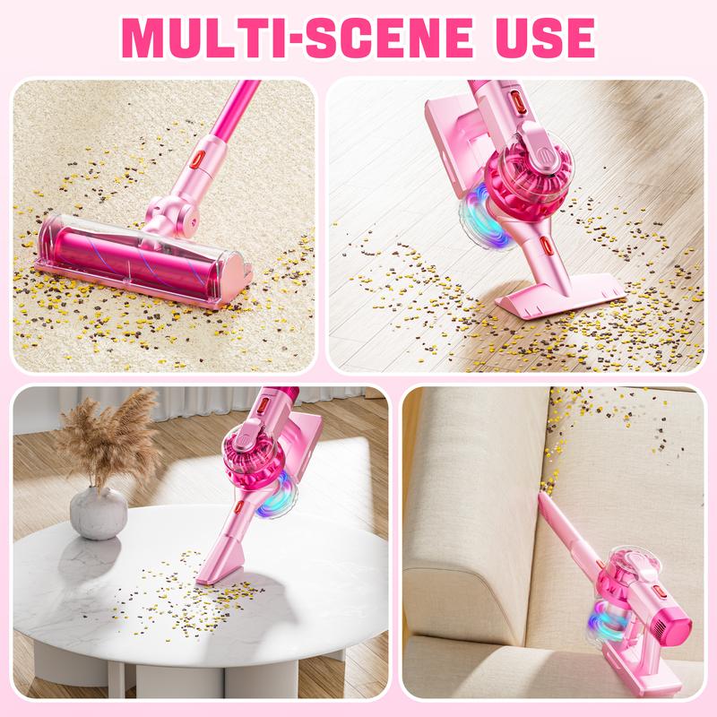 BLAXTEM 4-in-1 Kids Toy Vacuum Cleaner Set with Real Suction Interactive Fun for Toddlers 4 Attachments Auto Manual Mode Gift for 3-7 Year Olds BLAXTEM 4-in-1 Kids Toy Vacuum Cleaner Set with Real Suction Interactive Fun for Toddlers 4 Attachments Auto Manual Mode Gift for 3-7 Year Olds