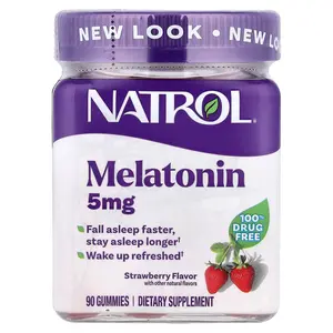 Natrol Melatonin Gummies, Strawberry, 5 mg, 90 Gummies