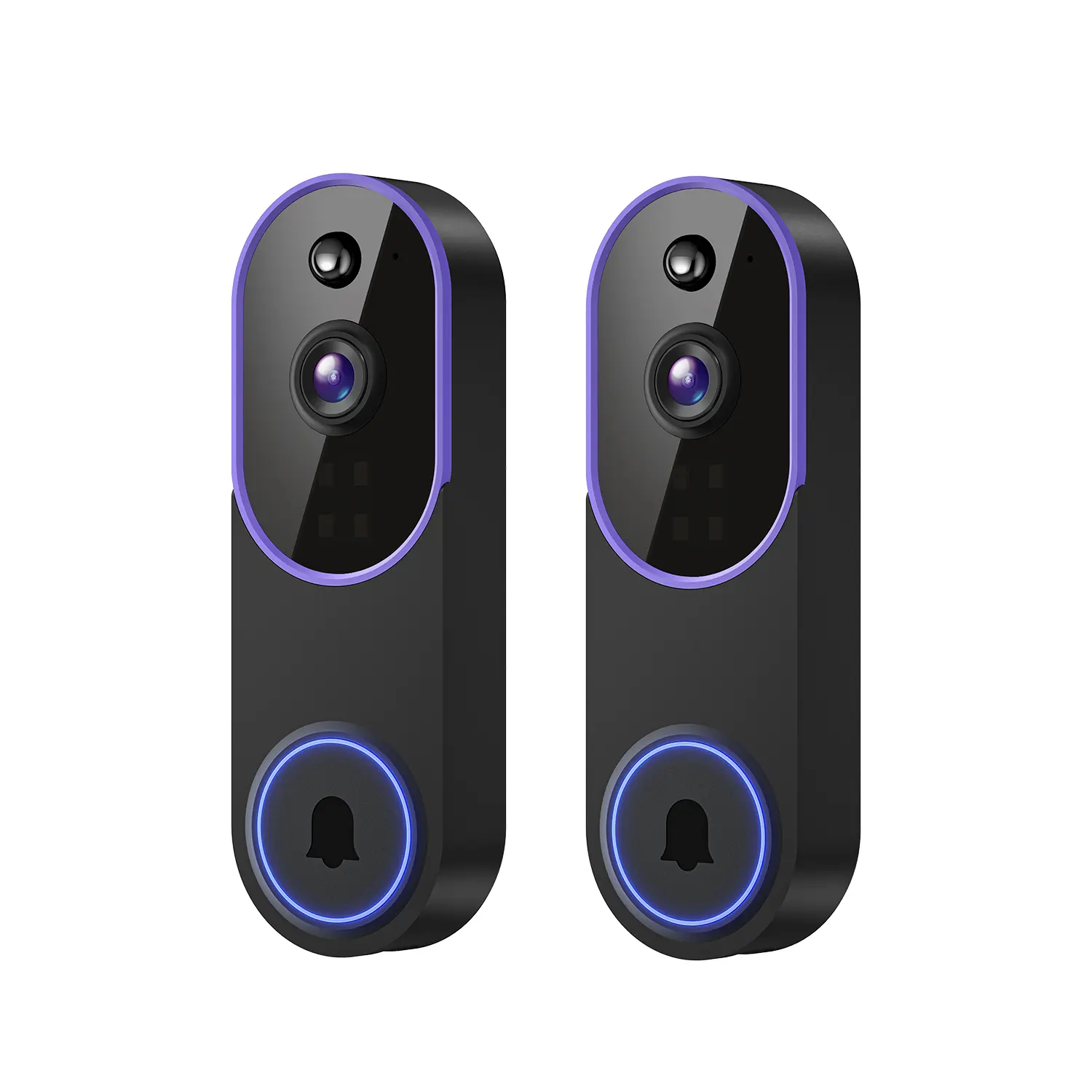 2PC Wireless Video Doorbell Camera, Smart Security Doorbell Camera, 1080P, AI Human Detection , Night Vision, Instant Alert, Two Way Audio, 2.4G WiFi Only, Simple Installation and Rechargeable Battery, Cloud Storage, WiFi Camera