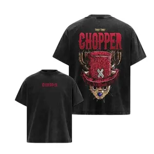 One Piece Tony Tony Chopper Vintage Unisex Oversize T-shirt Anime Manga Graphic Tee for Fans and Streetwear