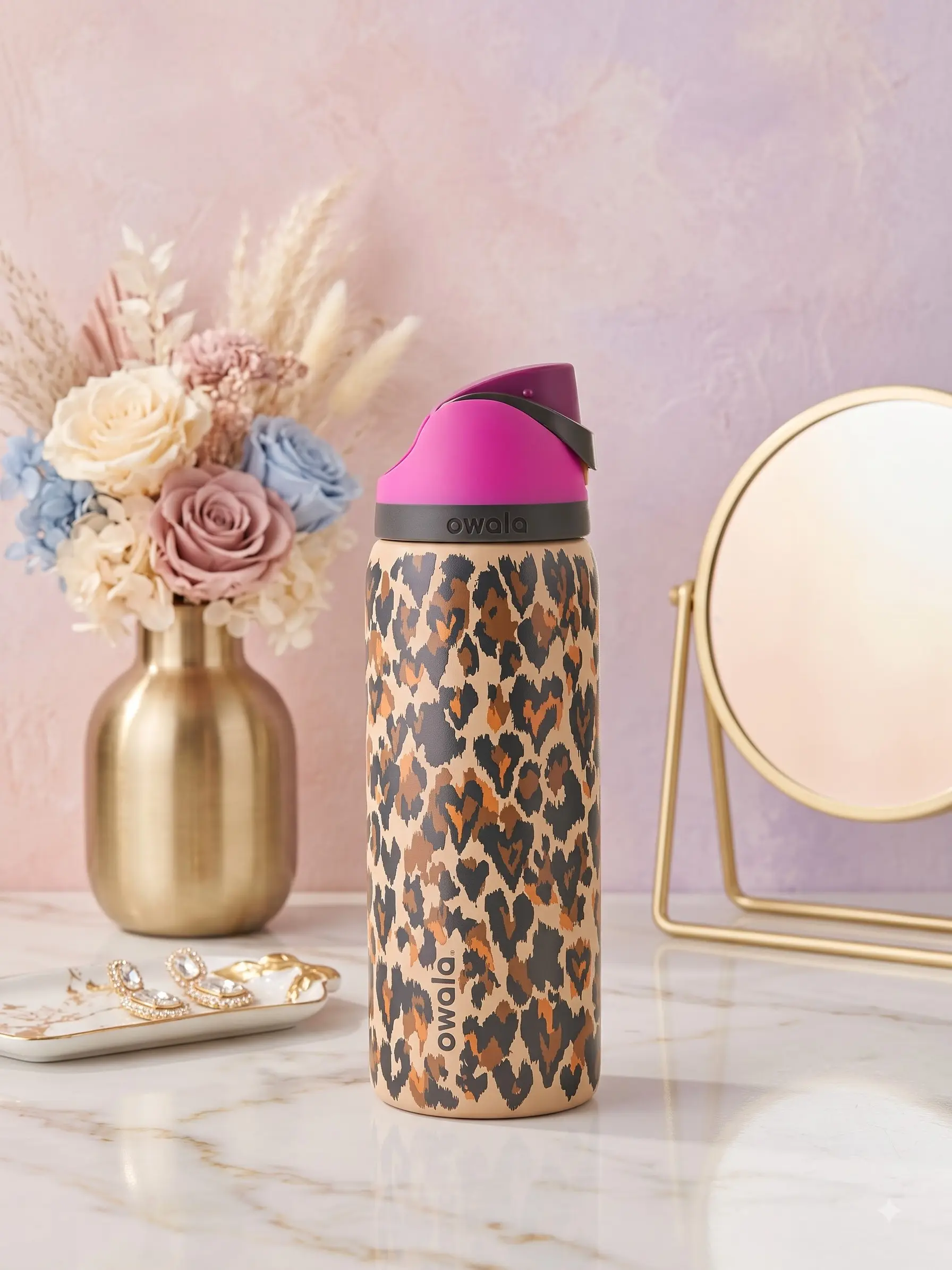 Wild Heart Water Bottle 32oz Double Wall Vacuum Insulated Flask