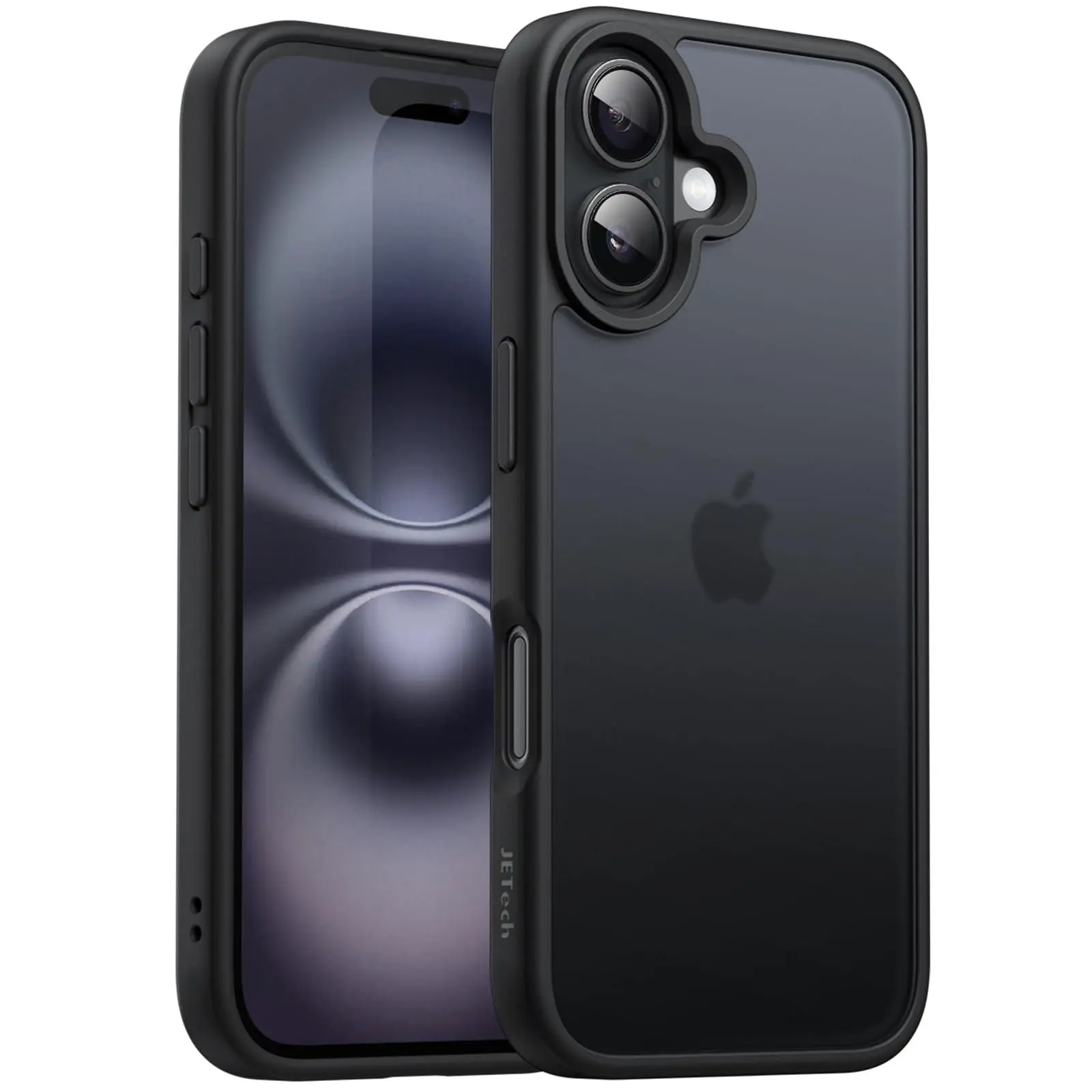 JETech Frosted Matte Grip Casing for iPhone 16 Series - Military Grade Shockproof Drop Protector, Translucent Back Cover, Anti-Fingerprint Phone Accessories