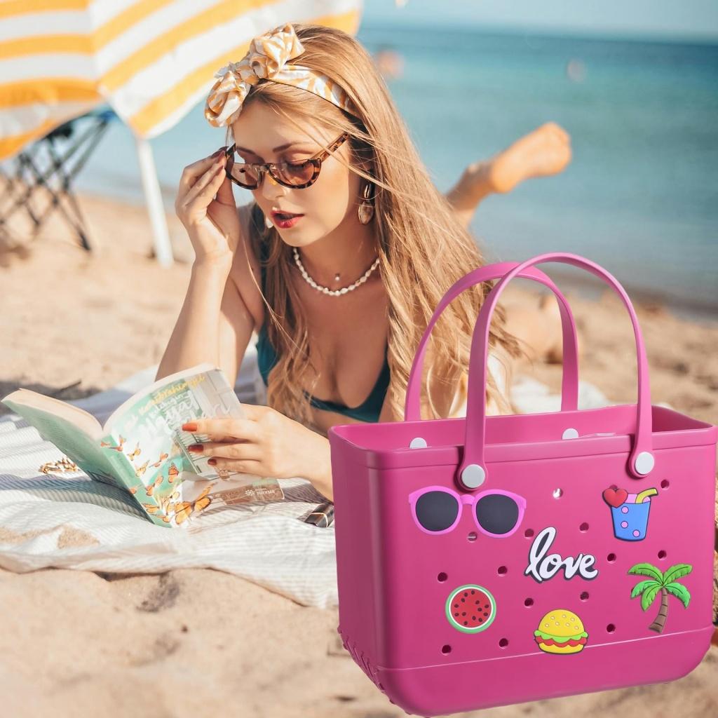 DIY Charms for Beach Bag, 30pcs Accessories Letters Flowers Baseball Beach Cute Decoration Bag Charms for Beach Bag Rubber Tote Beach Bags DIY Charms for Beach Bag, 30pcs Accessories Letters Flowers Baseball Beach Cute Decoration Bag Charms for Beach Bag Rubber Tote Beach Bags
