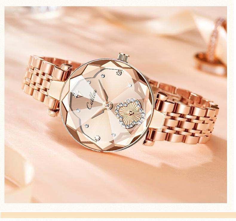 【TikTokShopStockUp】Watches Valentine’s Day Gift Watches Elegant Watch Luxury Women's  Watch NewYear Gift  with Four-Leaf Clover Diamond Dial Water-Resistant Scratch-Resistant Adjustable Strap Fashionable Design Suitable for wearing on all occasions